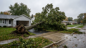 tree needing to be removed in an emergency